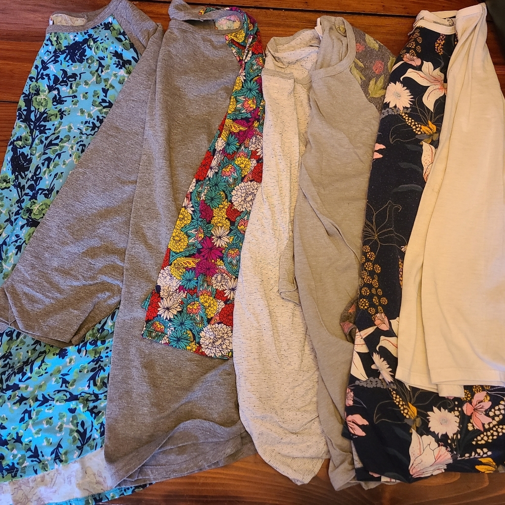 Set of 5 LulaRoe Randy tops